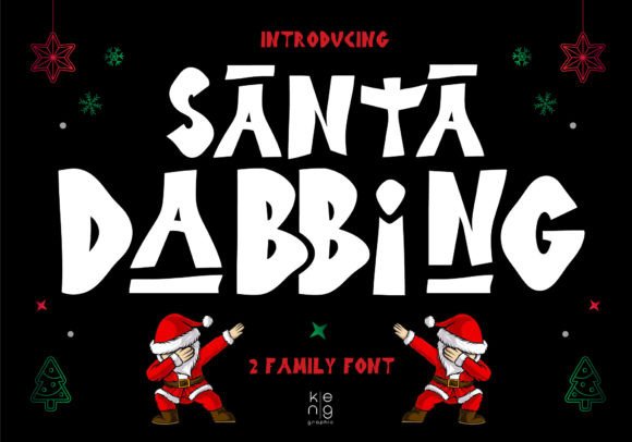 Bring Cheer to Your Crafts with Santa Dabbing Font