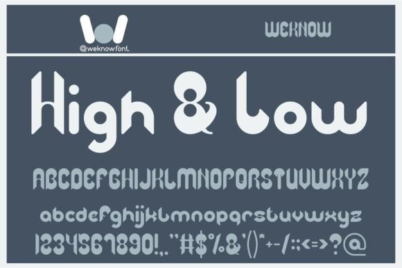 High and Low: A Cool and Trendy Display Typeface